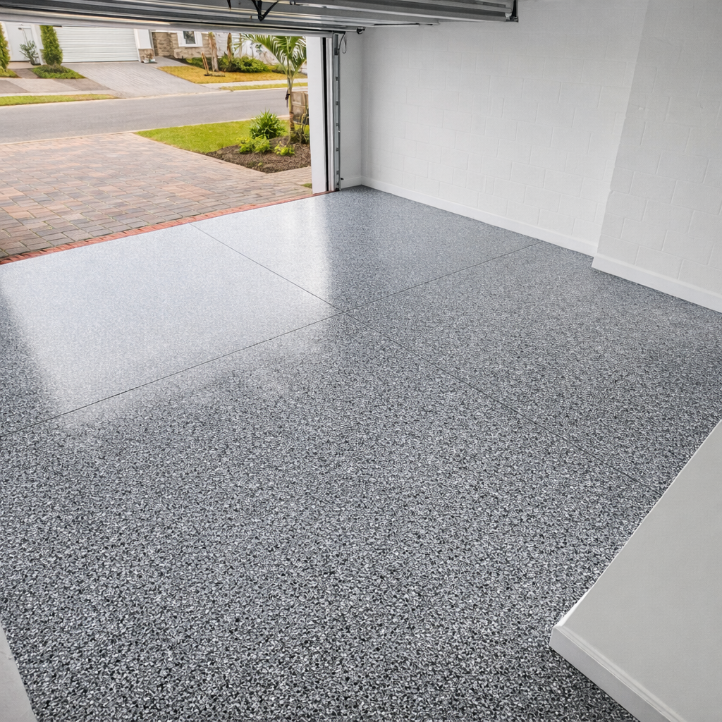Garage epoxy coating installation Austin, TX